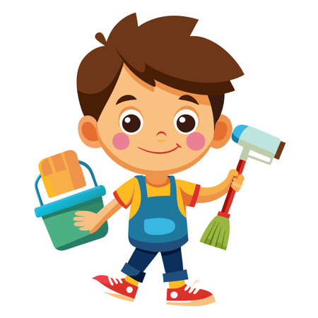 Illustration of painting activityのイラスト素材