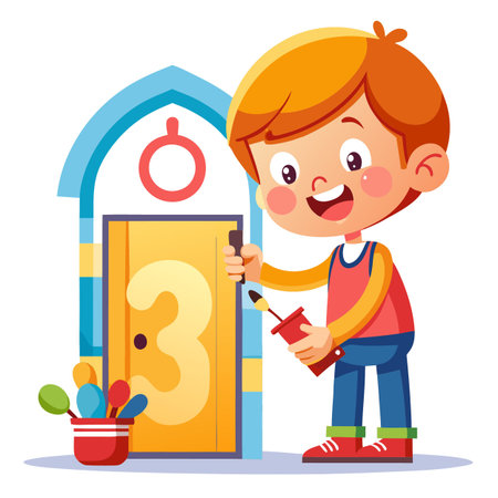 Illustration of painting activityのイラスト素材