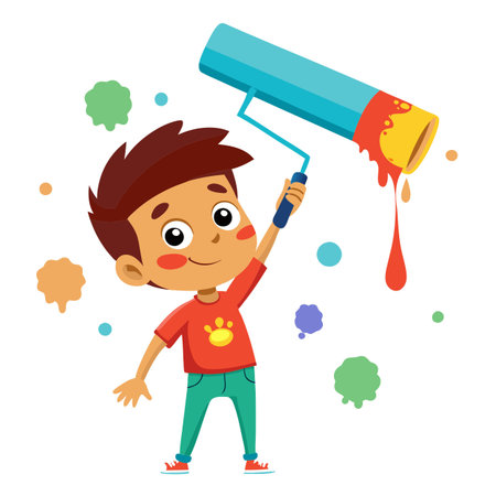 Illustration of painting activityのイラスト素材