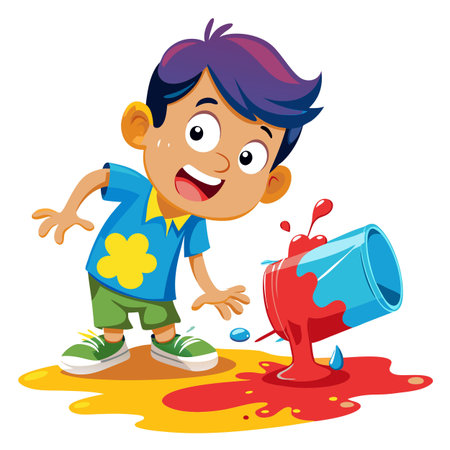 Illustration of painting activityのイラスト素材