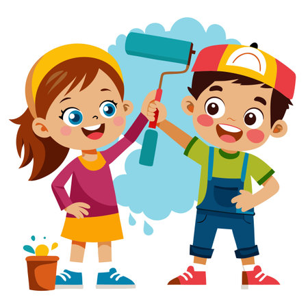 Illustration of painting activityのイラスト素材