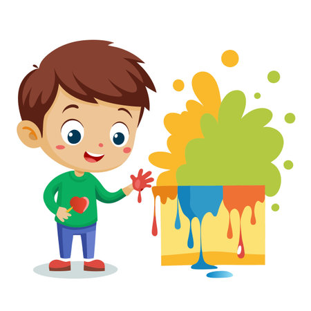 Illustration of painting activityのイラスト素材