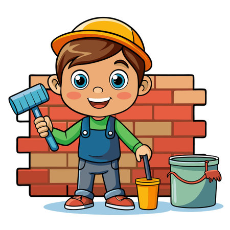 Illustration of painting activityのイラスト素材