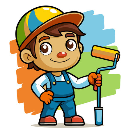 Illustration of painting activityのイラスト素材