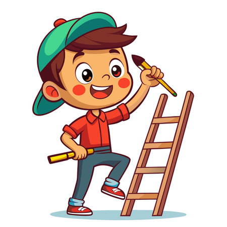 Illustration of painting activityのイラスト素材