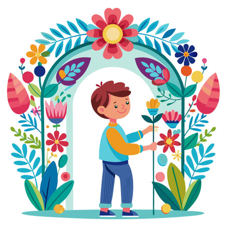 Illustration of painting activityのイラスト素材