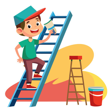 Illustration of painting activityのイラスト素材