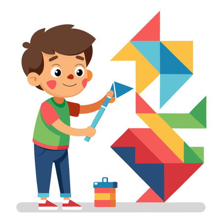 Illustration of painting activityのイラスト素材