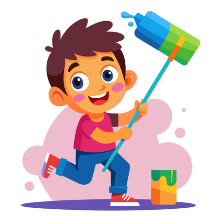 Illustration of painting activityのイラスト素材