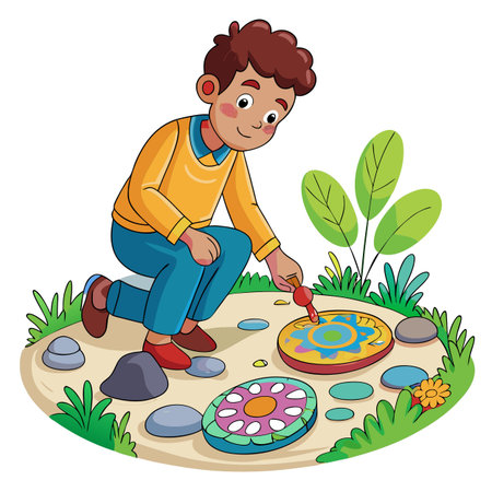 Illustration of painting activityのイラスト素材