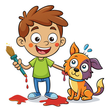 Illustration of painting activityのイラスト素材