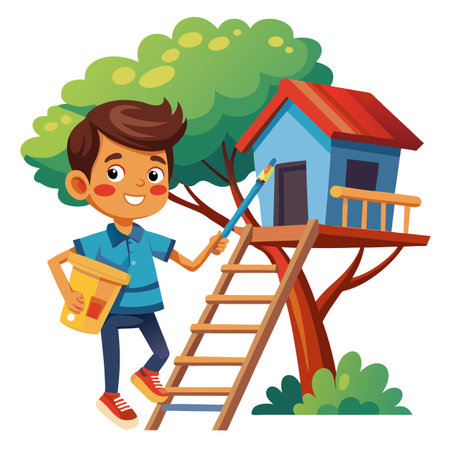 Illustration of painting activityのイラスト素材