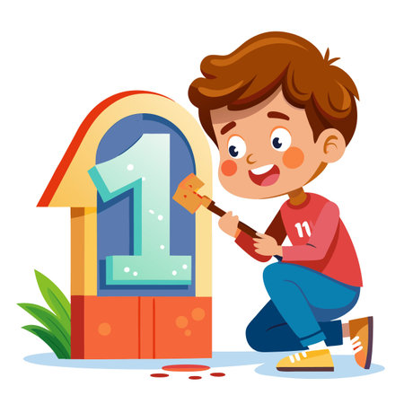 Illustration of painting activityのイラスト素材