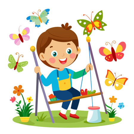 Illustration of painting activityのイラスト素材