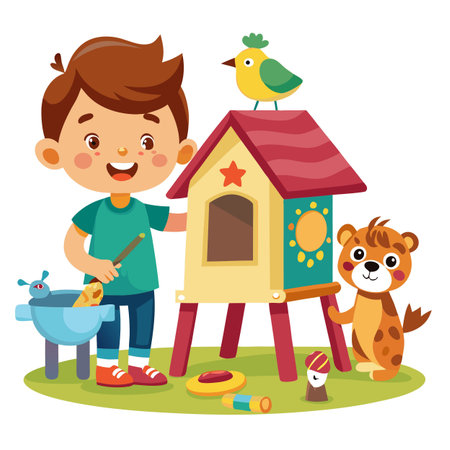 Illustration of painting activityのイラスト素材