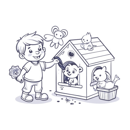 Illustration of painting activityのイラスト素材