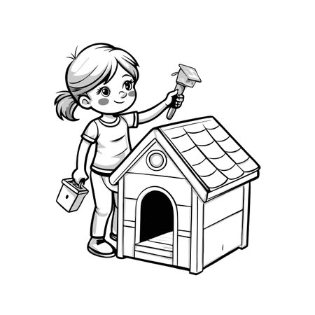 Illustration of painting activityのイラスト素材