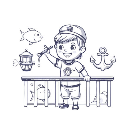 Illustration of painting activityのイラスト素材