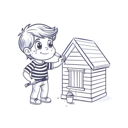 Illustration of painting activityのイラスト素材