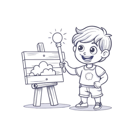 Illustration of painting activityのイラスト素材