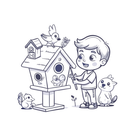 Illustration of painting activityのイラスト素材