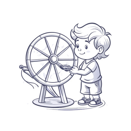 Illustration of painting activityのイラスト素材