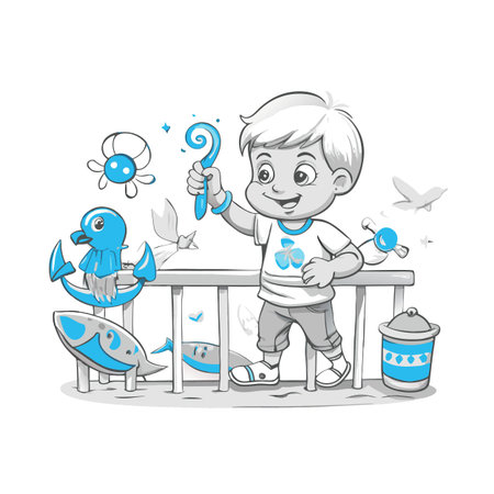 Illustration of painting activityのイラスト素材