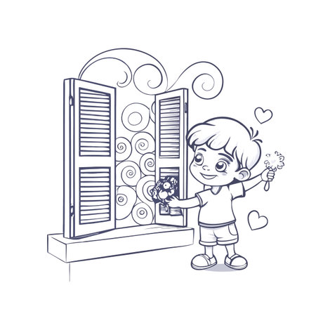 Illustration of painting activityのイラスト素材