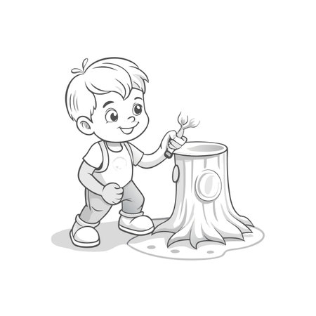 Illustration of painting activityのイラスト素材