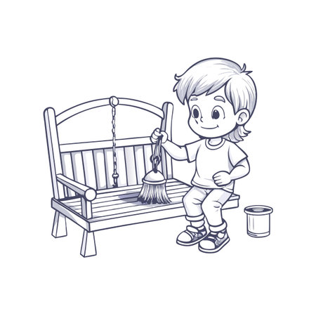 Illustration of painting activityのイラスト素材