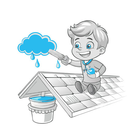 Illustration of painting activityのイラスト素材