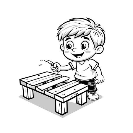 Illustration of painting activityのイラスト素材