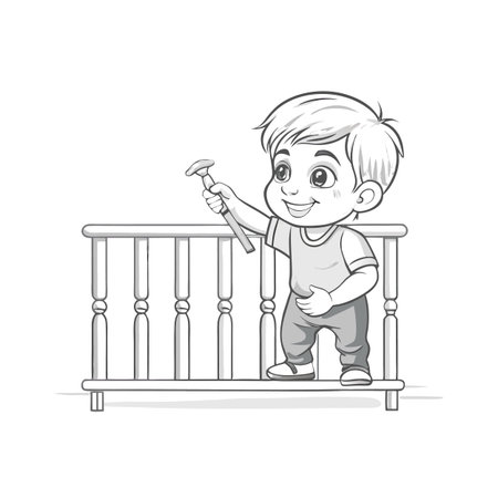 Illustration of painting activityのイラスト素材