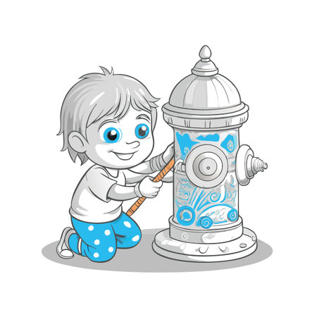 Illustration of painting activityのイラスト素材