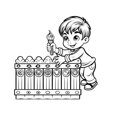 Illustration of painting activityのイラスト素材