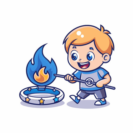 Illustration of painting activityのイラスト素材