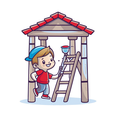 Illustration of painting activityのイラスト素材