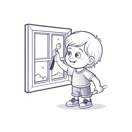 Illustration of painting activityのイラスト素材