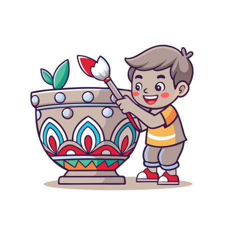 Illustration of painting activityのイラスト素材