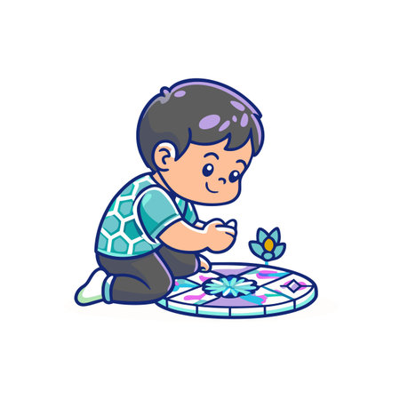 Illustration of painting activityのイラスト素材