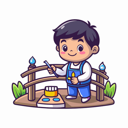 Illustration of painting activityのイラスト素材