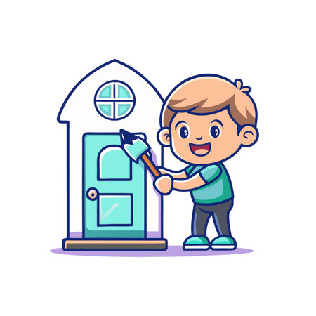 Illustration of painting activityのイラスト素材