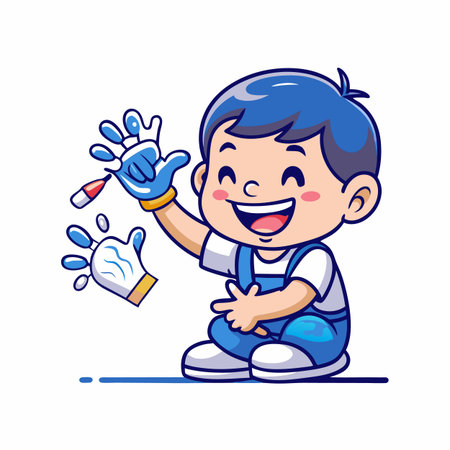 Illustration of painting activityのイラスト素材