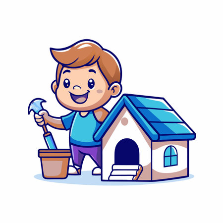 Illustration of painting activityのイラスト素材