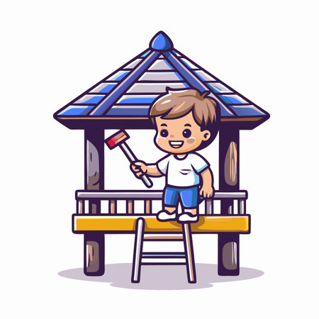 Illustration of painting activityのイラスト素材