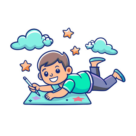 Illustration of painting activityのイラスト素材