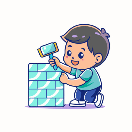 Illustration of painting activityのイラスト素材