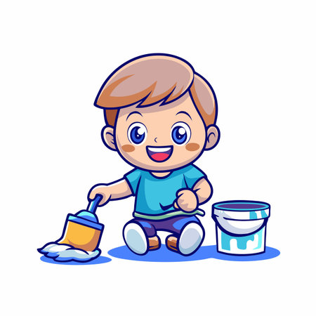 Illustration of painting activityのイラスト素材