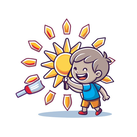 Illustration of painting activityのイラスト素材