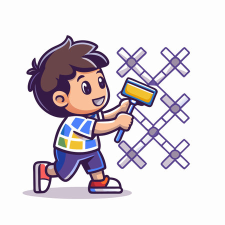 Illustration of painting activityのイラスト素材